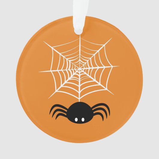 Gruselige Halloween-Spinnen-Illustration Ornament (Vorderseite)