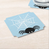 Gruselige Halloween-Spinnen-Illustration Untersetzer (angewinkelt)