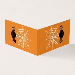 Gruselige Halloween-Spinnen-Illustration Visitenkarten