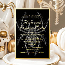 Gruselige Halloween-Spinnnenkostümparty Gold
