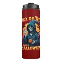 Gruselige Halloween-Stimmung: Trick-or-Treat-Skele