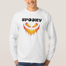 Gruselige Halloween-Typografie Langarmshirt