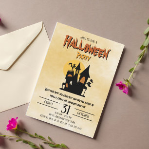 Gruselige Happy Halloween Kostüm Party Einladung 2