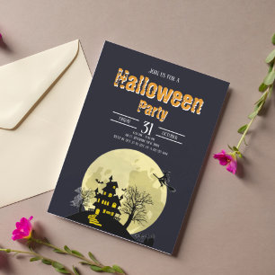 Gruselige Happy Halloween Kostüm Party Einladung 3
