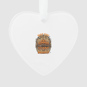 Gruselige helle Halloween-Kürbisse Fledermäuse Bes Ornament