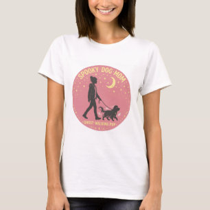Gruselige Hunde-Mama Halloween-Shirt Geist wandern T-Shirt
