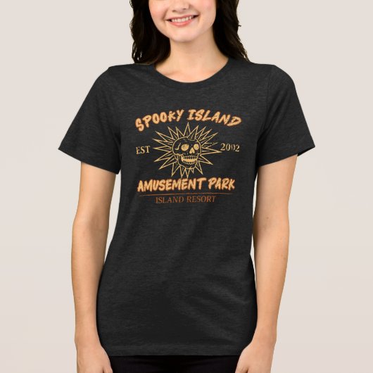 Gruselige Insel - Sommer Halloween Tri-Blend Shirt (Vorderseite)