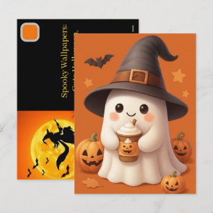 Gruselige iPhone-Hintergründe: Süßes Halloween, Vi Feiertagspostkarte
