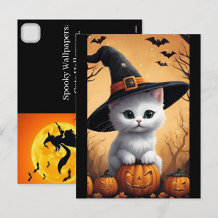 Gruselige iPhone-Hintergründe: Süßes Halloween, Vi Feiertagspostkarte