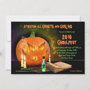 Gruselige Jack O'Lantern Halloween-Party-Einladung Einladung