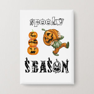 gruselige Jahreszeit Frohes Halloween Button