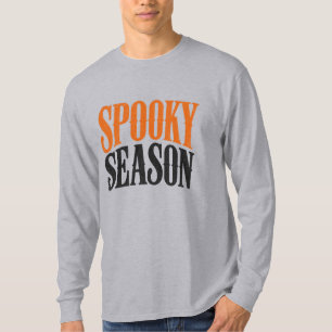 Gruselige Jahreszeit Halloween-Typografie T-Shirt