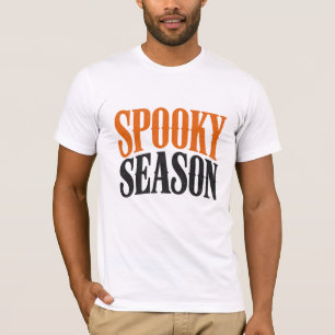 Gruselige Jahreszeit Halloween-Typografie T-Shirt
