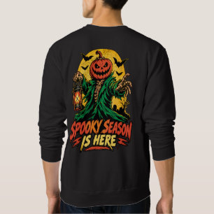 Gruselige Jahreszeit ist da Kürbiskopf Vogelscheuc Sweatshirt