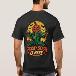 Gruselige Jahreszeit ist da Kürbiskopf Vogelscheuc T-Shirt