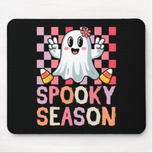 Gruselige Jahreszeit Retro Frohes Halloween Gespen Mousepad
