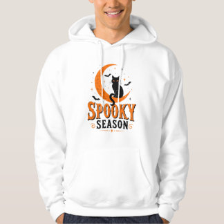 Gruselige Jahreszeit Schwarze Katze Halloween T-Sh Hoodie
