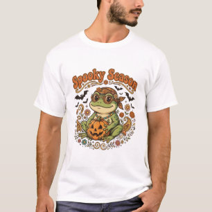 Gruselige Jahreszeit Shirt - Hippie Frosch Kürbis