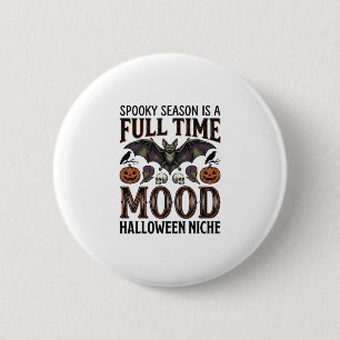 Gruselige Jahreszeit Shirt Vintage Gravur Hallowee Button