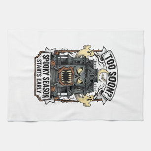 Gruselige Jahreszeit Shirt Vintage Gravur Hallowee Geschirrtuch