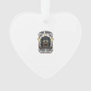 Gruselige Jahreszeit Shirt Vintage Gravur Hallowee Ornament