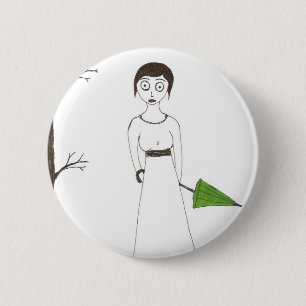 Gruselige Jane Austen-Reis-Malerei Button