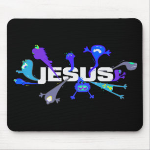 Gruselige Jesus-Nächte Mousepad
