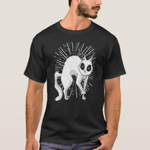 Gruselige Katze beim Krebsgang T-Shirt