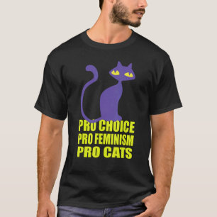 Gruselige Katze Vertraut Pro Wahl Pro Feminismus P T-Shirt