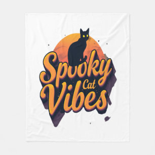 Gruselige Katzen Vibes 2 Fleecedecke