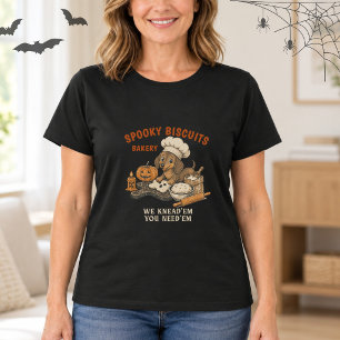 Gruselige Kekse Bäckerei Halloween Dachshund Bäcke T-Shirt