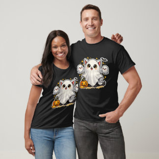 Gruselige Kitty-Geist - Süße Halloween Kawaii-Katz T-Shirt