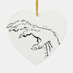 Gruselige Klauenhand Unheimlich Keramik Ornament