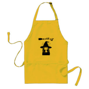 Gruselige kleine Hexe Kawaii Geist Retro Halloween Schürze