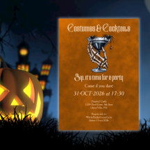 Gruselige Kostüme Cocktails Orange Halloween-Party