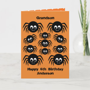 Gruselige Krabbelspinnen Enkel Geburtstag Hallowee Karte