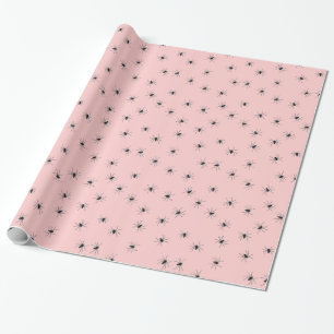 Gruselige Krabbelspinnen Geschenkpapier, schwarz p Geschenkpapier