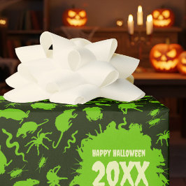 Gruselige Krabbeltiere Frohes Halloween Fügen Sie  Geschenkpapier