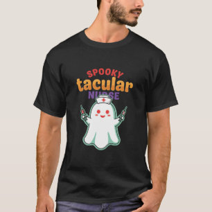 Gruselige Krankenpfleger Halloween-Geister-Design T-Shirt