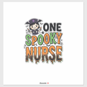 Gruselige Krankenschwester Halloween Vintage Gravu Aufkleber