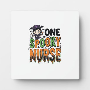 Gruselige Krankenschwester Halloween Vintage Gravu Fotoplatte