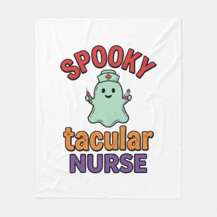 Gruselige Krankenschwester Halloween Vintage Vecto Fleecedecke