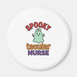 Gruselige Krankenschwester Halloween Vintage Vecto Magnet