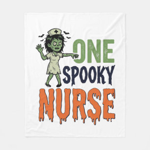 Gruselige Krankenschwester Halloween Vintage Vekto Fleecedecke