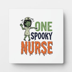Gruselige Krankenschwester Halloween Vintage Vekto Fotoplatte