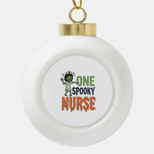 Gruselige Krankenschwester Halloween Vintage Vekto Keramik Kugel-Ornament
