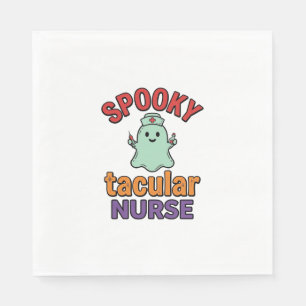 Gruselige Krankenschwester Halloween Vintage Vekto Serviette