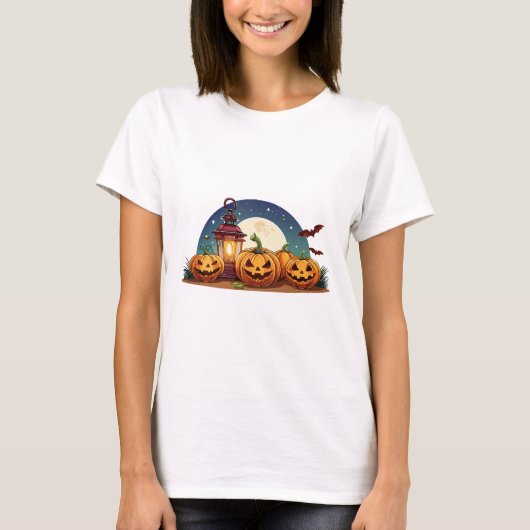 Gruselige Kürbisse T-Shirt (Vorderseite)
