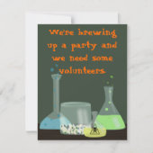 Gruselige Laborhalloween-Einladung, zwei Seiten Einladung (Vorderseite)