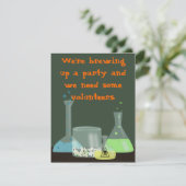 Gruselige Laborhalloween-Einladung, zwei Seiten Einladung (Stehend Vorderseite)